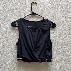 Fabletics PowerTouch Light Front Twist Tank Black
